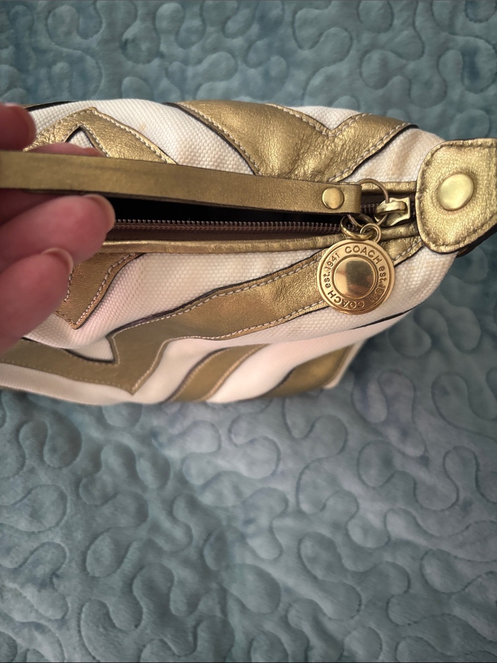 Coach vintage Canvas gold zebra Y2K? - Picture 6 of 16